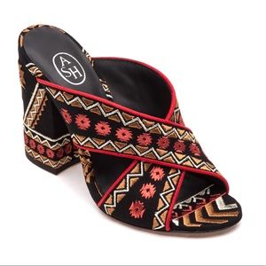 Ash Embroidered Heels